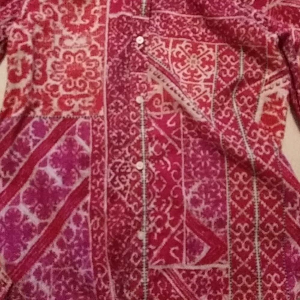 " LAUREN Ralph Lauren " AbstractPattern Blouse med - Picture 6 of 8